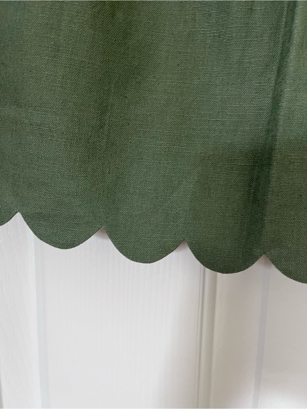 J. Crew size 0 Sage Green Scallop-Hem Women's pull on/elastic waist skirt - Picture 5 of 7